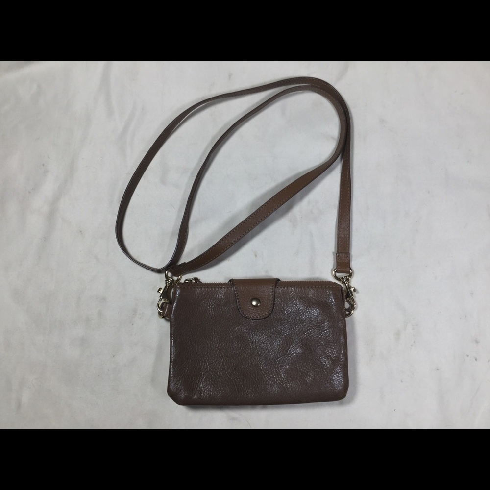 Boulevard Brown Leather Small Crossbody Bag